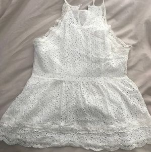 Lulu's Lace Peplum Top